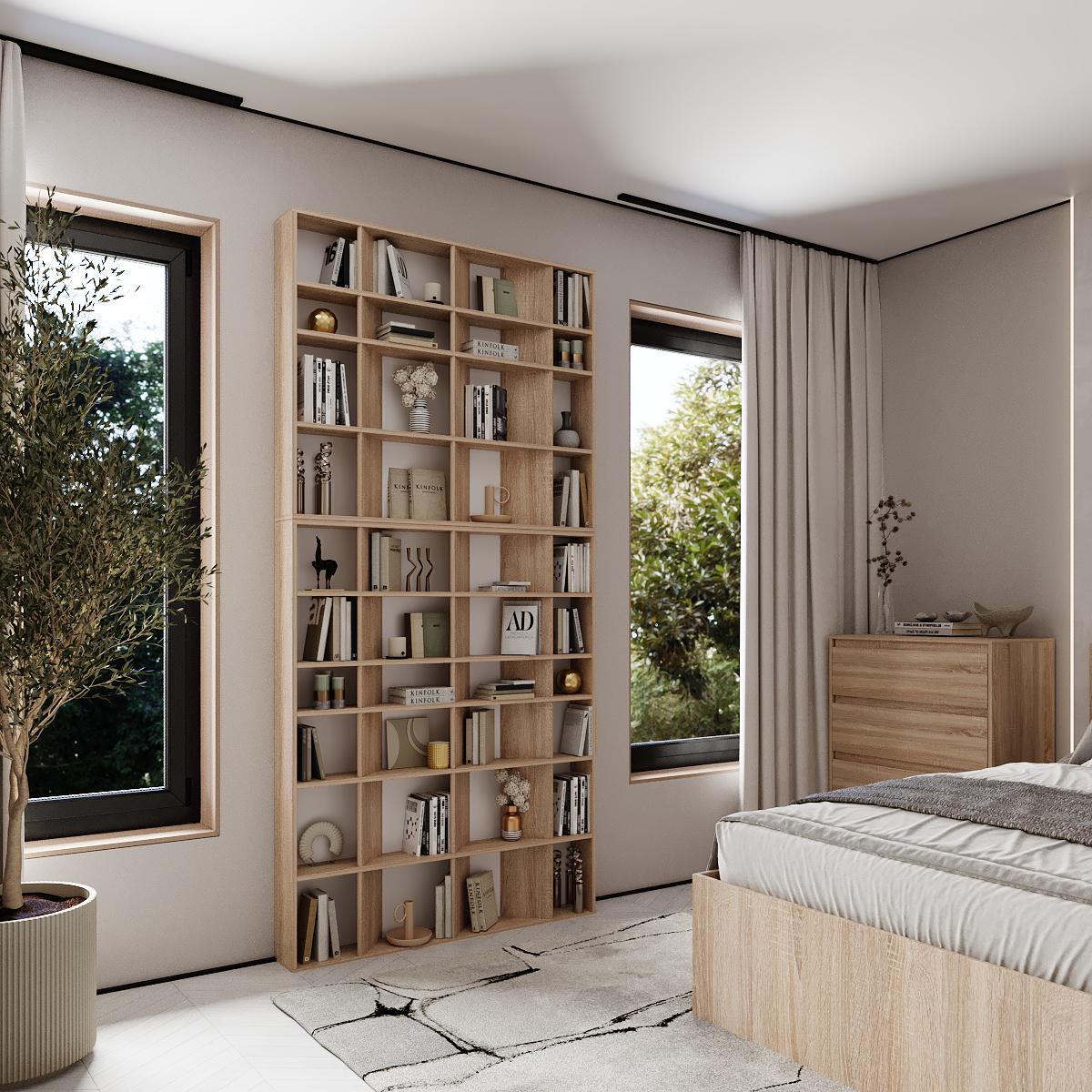 Стеллаж книжный комбинированный Light 1200х160х2460 мм Дуб Сонома светлый (GALT131300000001) - фото 4 Стеллаж книжный комбинированный Light 1200х160х2460 мм Дуб Сонома светлый (GALT131300000001) - фото 4