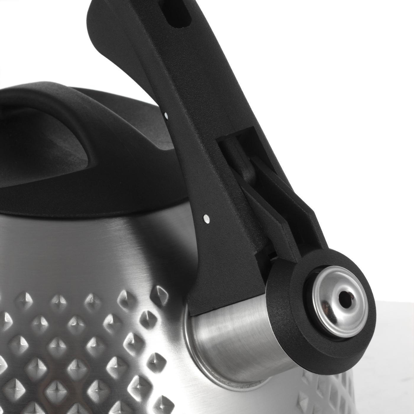 Чайник зі свистком та бакелітовою ручкою Ofenbach KM-100306 з нержавіючої сталі 2,7 л Сталевий (150-84-100306) - фото 7