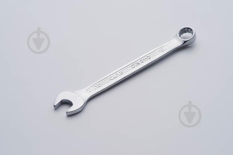 Ключ рожково - накидной СИЛА CrV 10 мм (холодный штамп DIN3113) (049758)