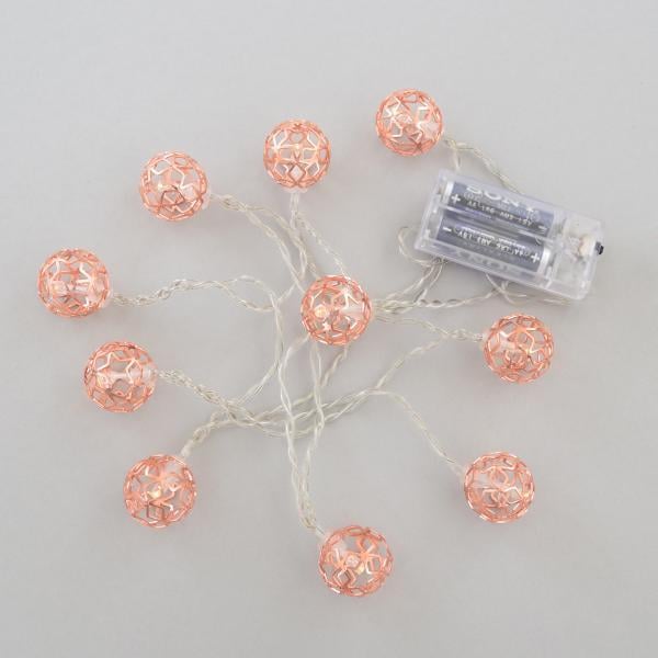 Гірлянда Yes! Fun металева Куля зі зірочками електрична Бронзовий (973383)