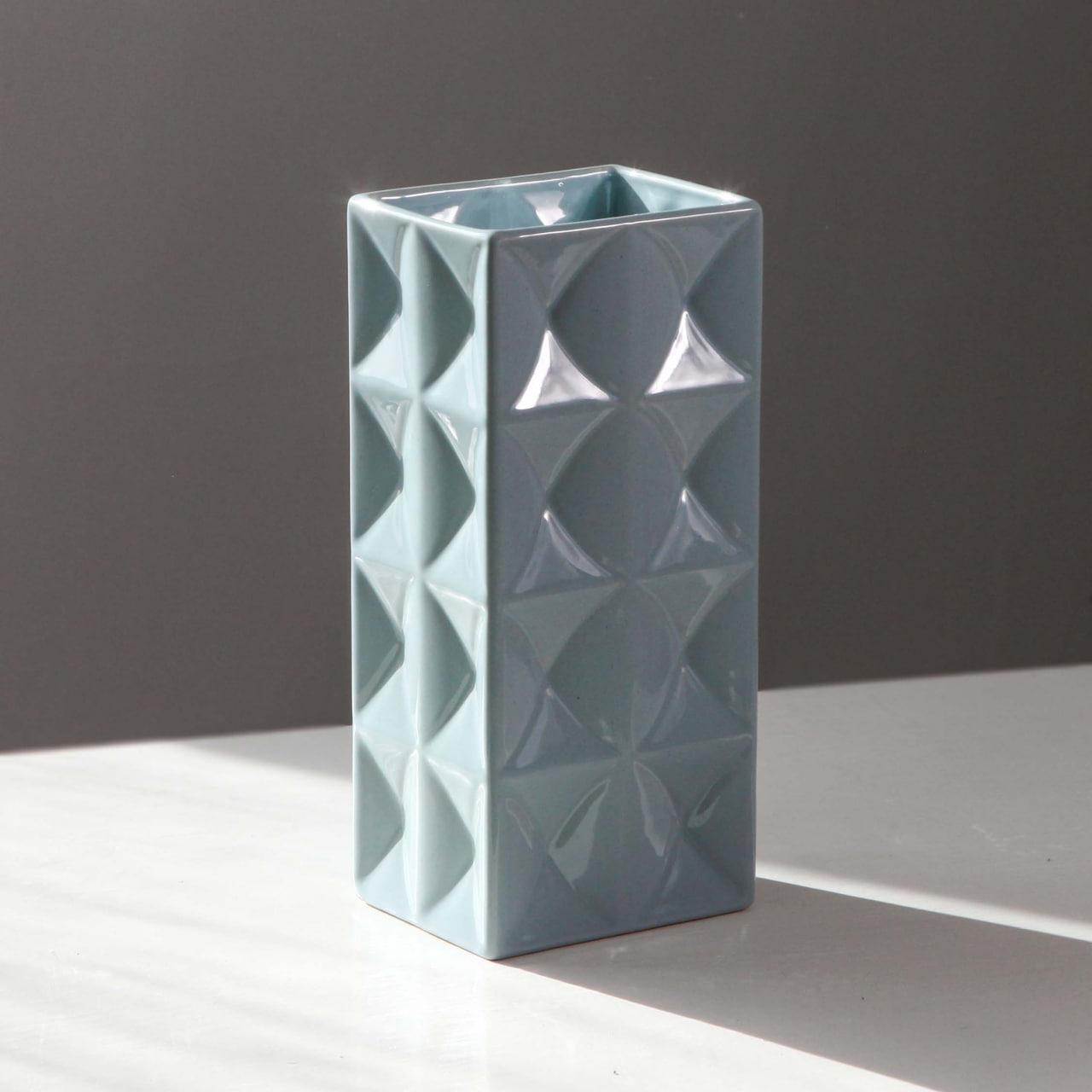 Ваза Nana ceramics керамічна Еней 23 см Небесний (2788481562)