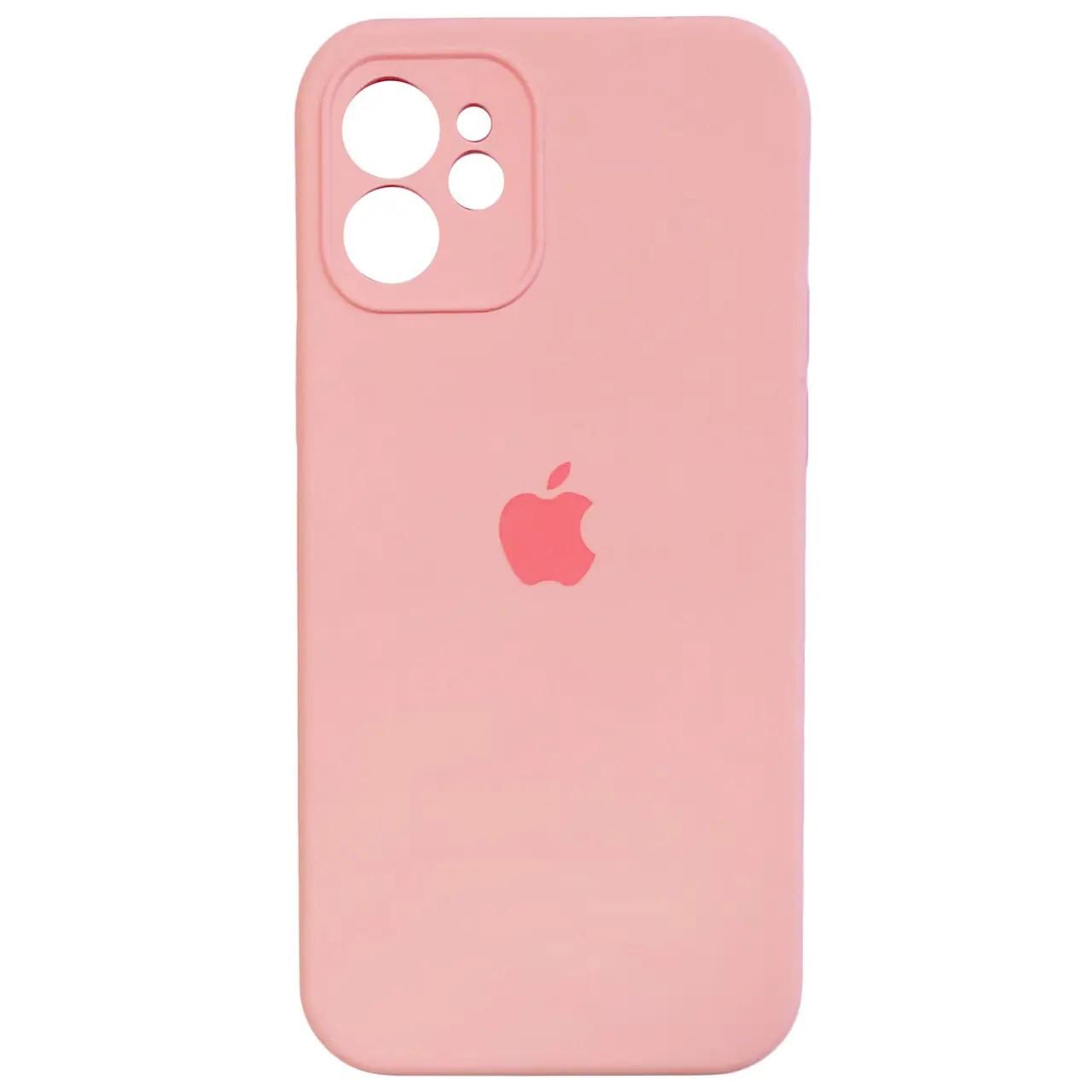 Силиконовый Чехол Накладка Закрытая Камера Silicone Case Full Camera Для iPhone 12 Pink Силиконовый Чехол Накладка Закрытая Камера Silicone Case Full Camera Для iPhone 12 Pink