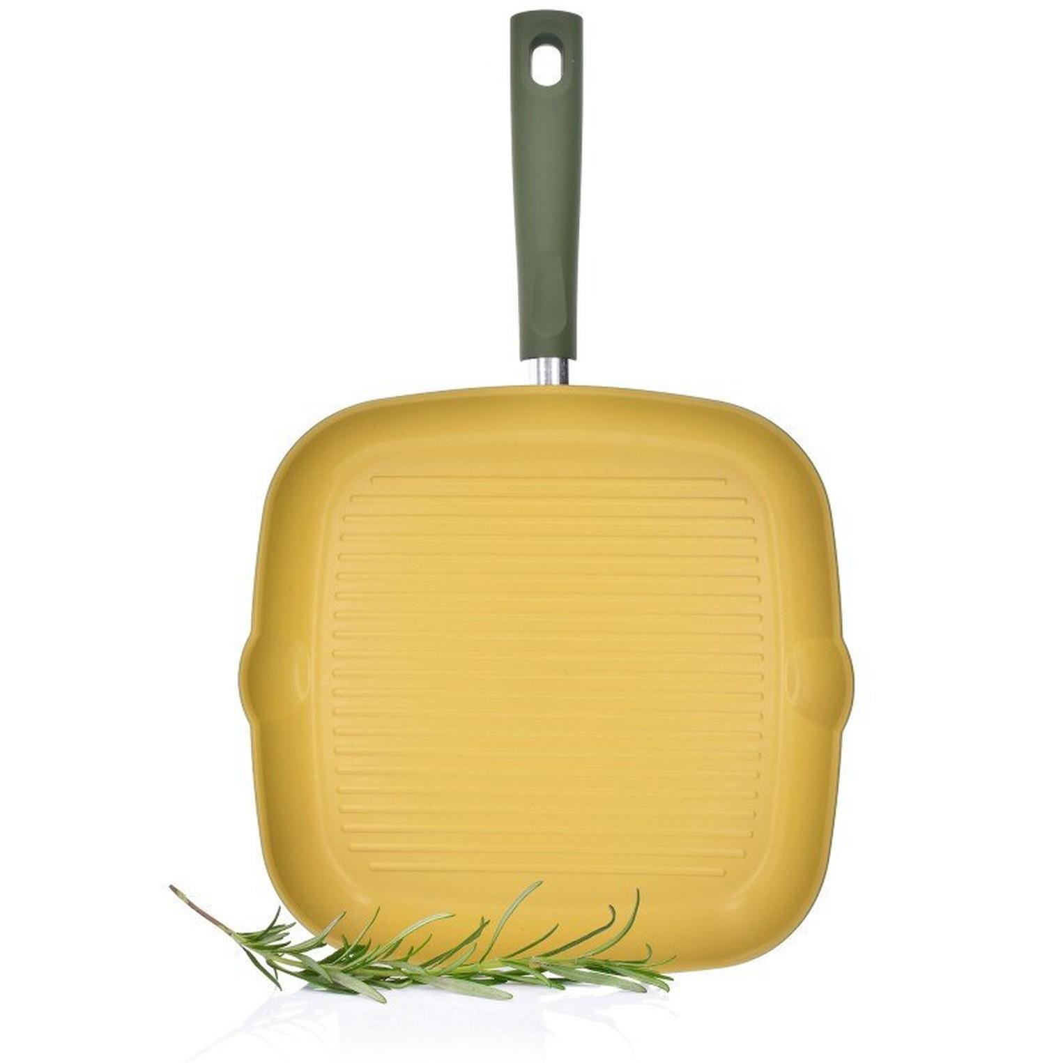 Сковорода-гриль DUKA OLLI 30х30 см Жовтий (1216828) Сковорода-гриль DUKA OLLI 30х30 см Жовтий (1216828)
