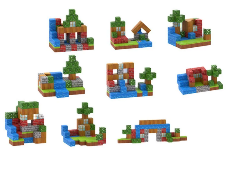 Конструктор магнитный Minecraft Деревянная избушка 72 блока (24111338)