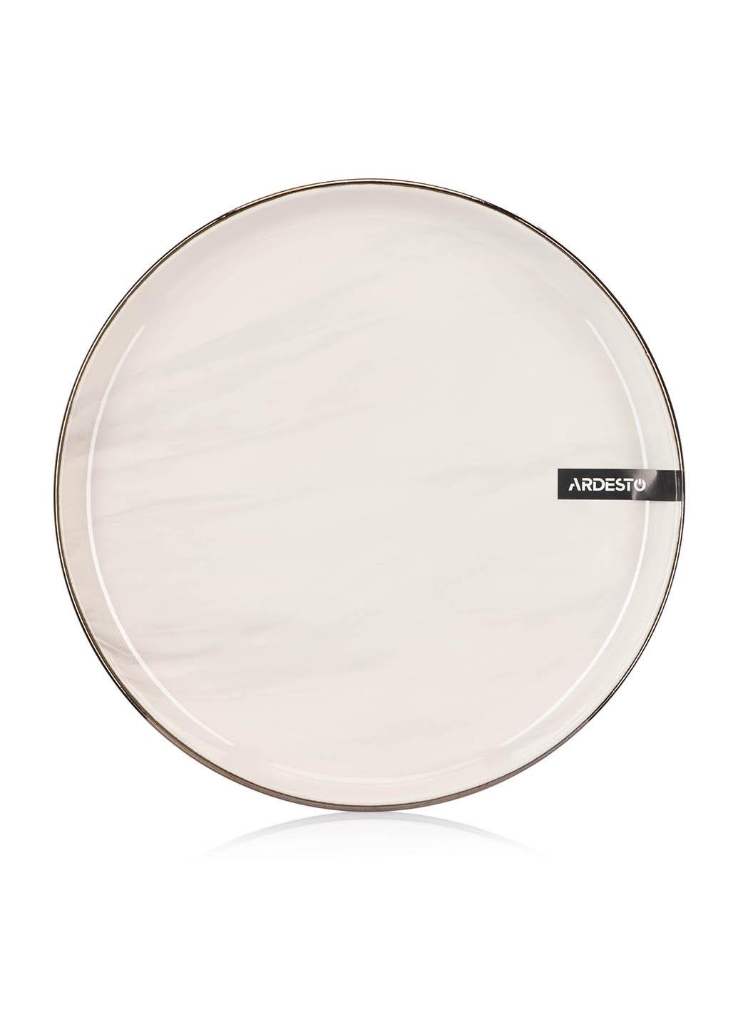 Тарелка Ardesto Marmo 19 см Белый (AR2919MRB)