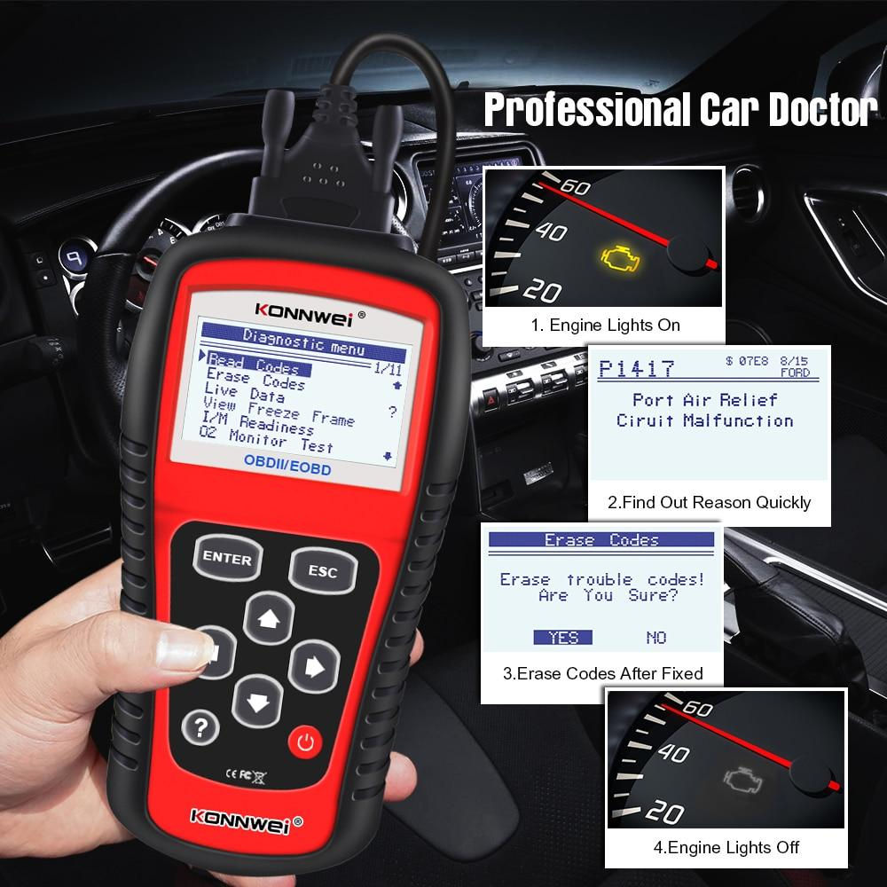 Автомобільний універсальний діагностичний сканер OBDII/EOBD scanner 808KWHS (eaf04646) - фото 4