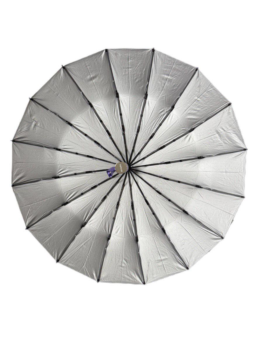 Парасолька-автомат Toprain Umbrella однотонна 16 спиць зі сріблом під куполом Лавандовий (4016/3) - фото 3 Парасолька-автомат Toprain Umbrella однотонна 16 спиць зі сріблом під куполом Лавандовий (4016/3) - фото 3