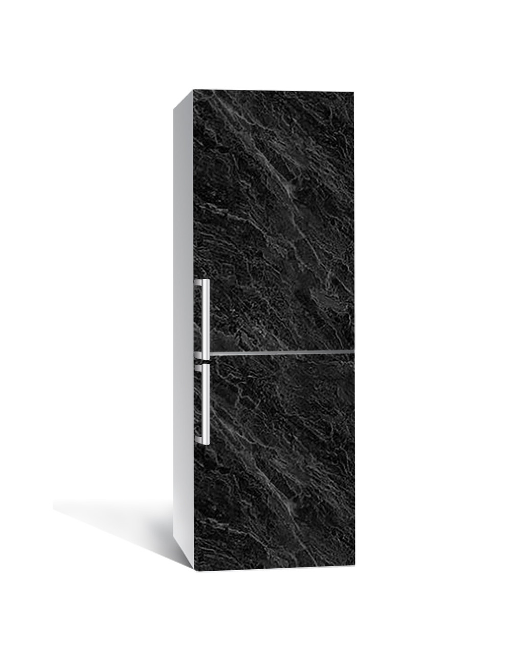 Наліпка 3D на холодильник Zatarga "Чорний мармур" вінілова 650х2000 мм