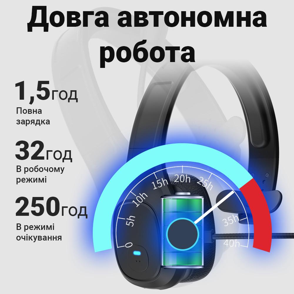 Bluetooth гарнитура беспроводная с микрофоном и шумоподавлением для колл центра Digital Lion TH-11 - фото 8