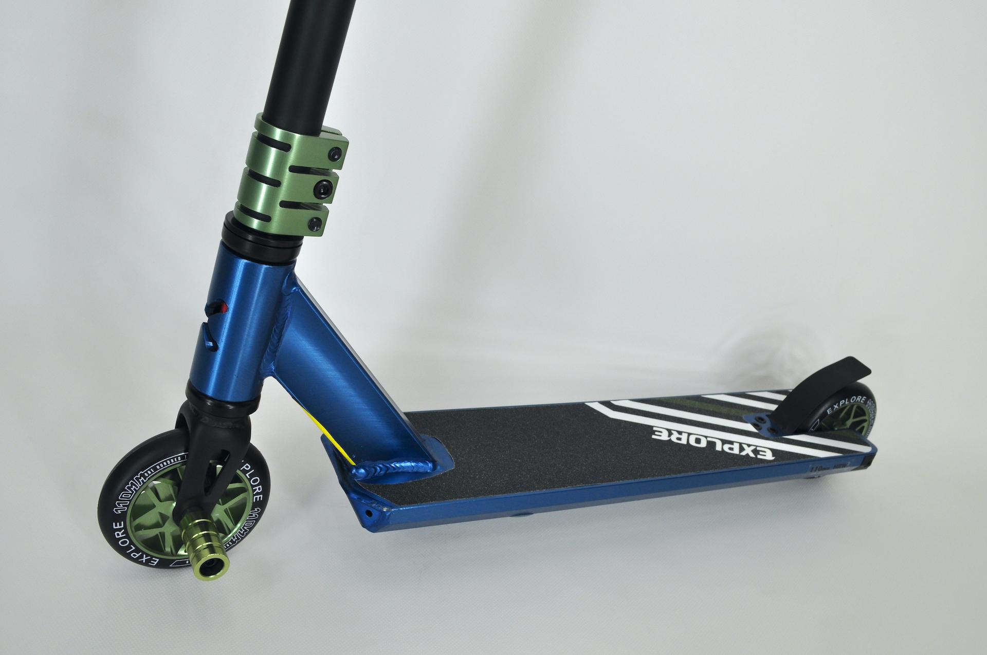 Самокат трюковий Explore Leidart Grand + пега Синій/Зелений - фото 3 Самокат трюковий Explore Leidart Grand + пега Синій/Зелений - фото 3