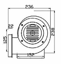 Вытяжной вентилятор TERMO 125 576 3м/час центробежный высокотемпературный (0042) - фото 6