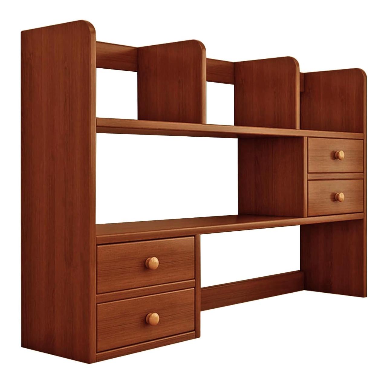 Полка-надстройка настольная из дерева Златиса охра (АКД-015804)