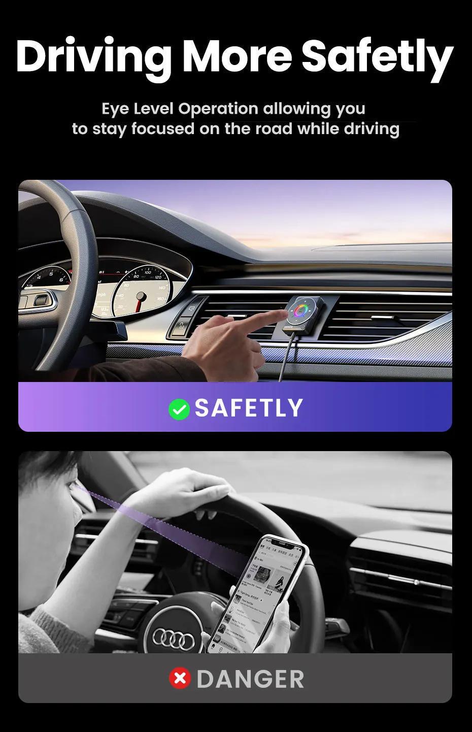 Адаптер UGREEN Bluetooth 5.4 приймач USB-AUX/3,5 мм minijack з мікрофоном RGB Чорний (35002) - фото 12 Адаптер UGREEN Bluetooth 5.4 приймач USB-AUX/3,5 мм minijack з мікрофоном RGB Чорний (35002) - фото 12