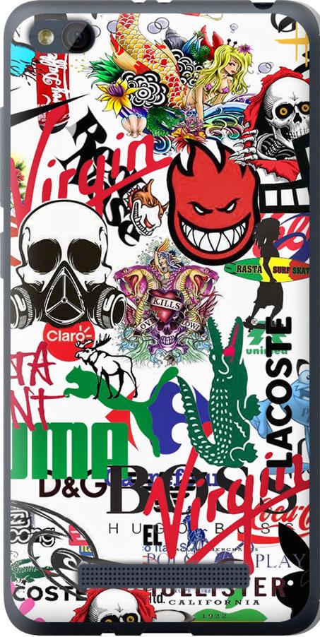 Чехол на Xiaomi RedMi 4A Many different logos (4022u-631-42517)