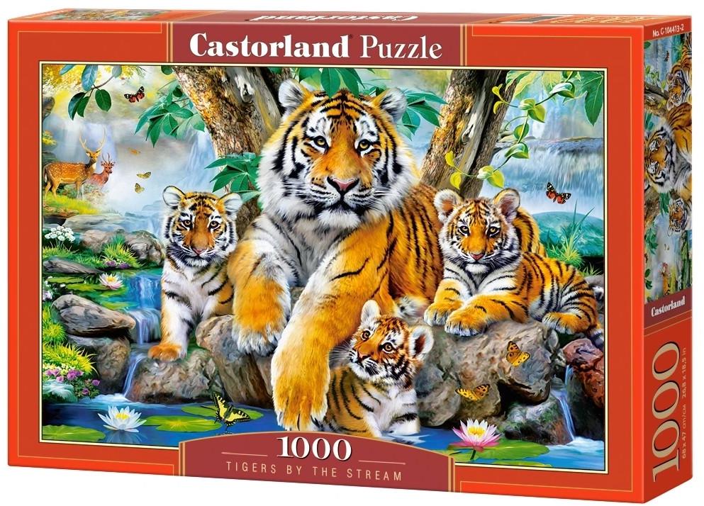 Пазл Castorland Тигры возле ручья 1000 дет.