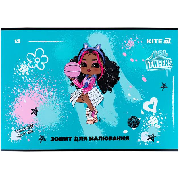 Тетрадь для рисования KITE LO25-241 12 л. скоба