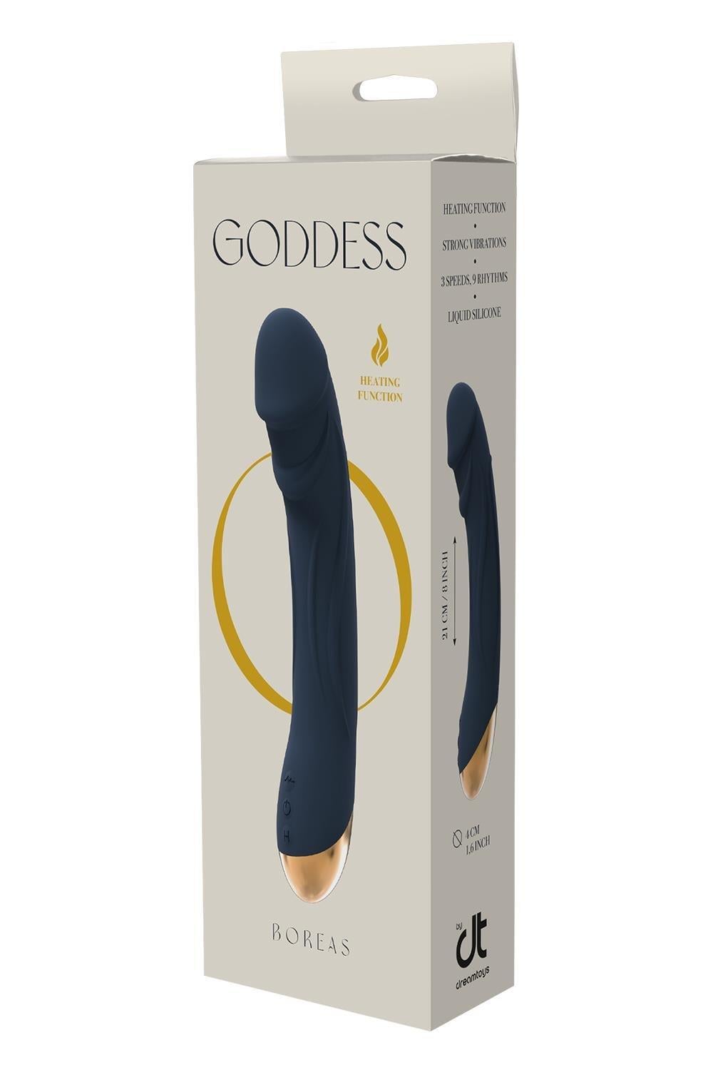 Вибромассажер с функцией нагрева Dream Toys Goddess Collection Boreas синий Вибромассажер с функцией нагрева Dream Toys Goddess Collection Boreas синий