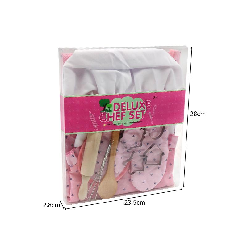 Детский игровой набор Deluxe Chef Set Маленький повар с фартуком и аксессуарами 11 шт. Нежно-розовый - фото 2 Детский игровой набор Deluxe Chef Set Маленький повар с фартуком и аксессуарами 11 шт. Нежно-розовый - фото 2