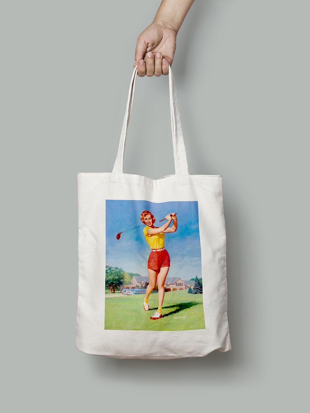 Эко-сумка Играет в гольф шопер (pin_up_023007_Bag)