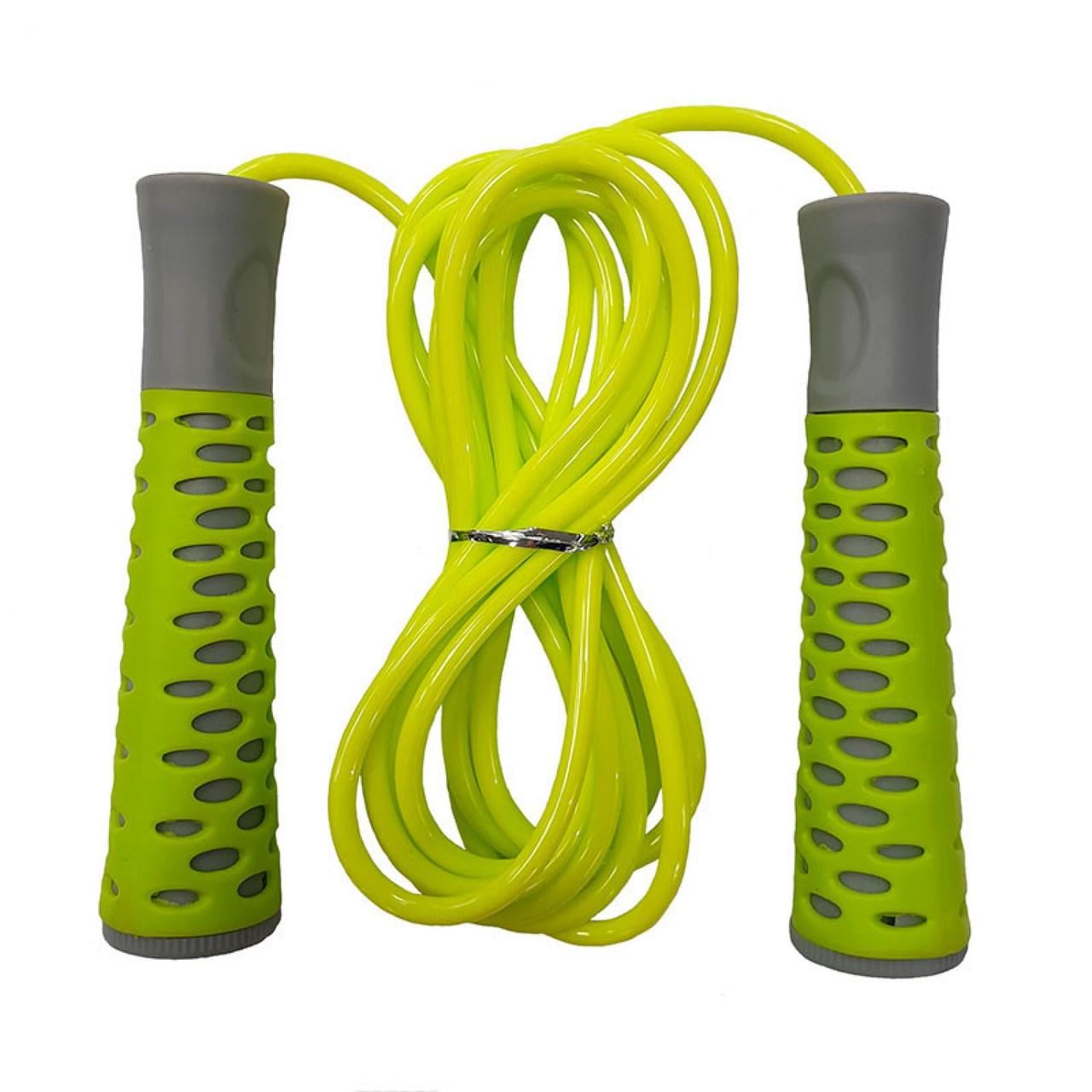 Скакалка швидкісна регульована Ecofit MDJR017 з погумованими ручками 275 см Зелений (2894450602)