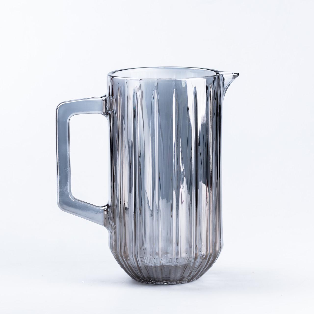 Кувшин для напитков стеклянный 1,2 л Серый (4157) - фото 4 Кувшин для напитков стеклянный 1,2 л Серый (4157) - фото 4