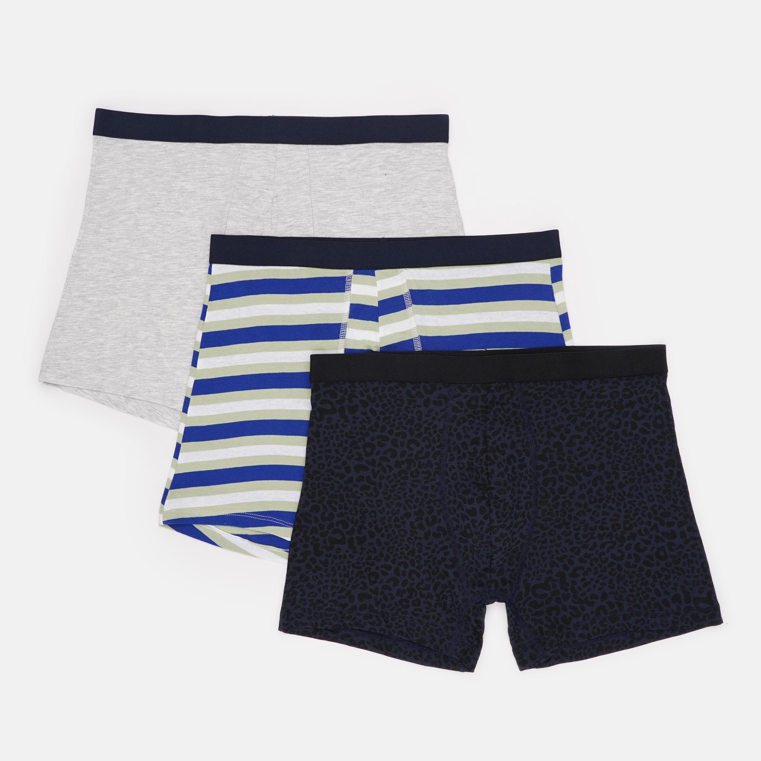 Труси Basic Collection 3 шт. L Сірий/Синій/Чорний (1438090267)
