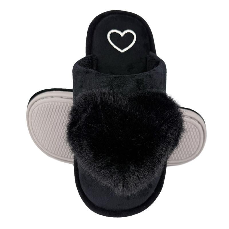 Тапочки комнатные женские меховые 10230-1  р.  41 26,5 см Черный