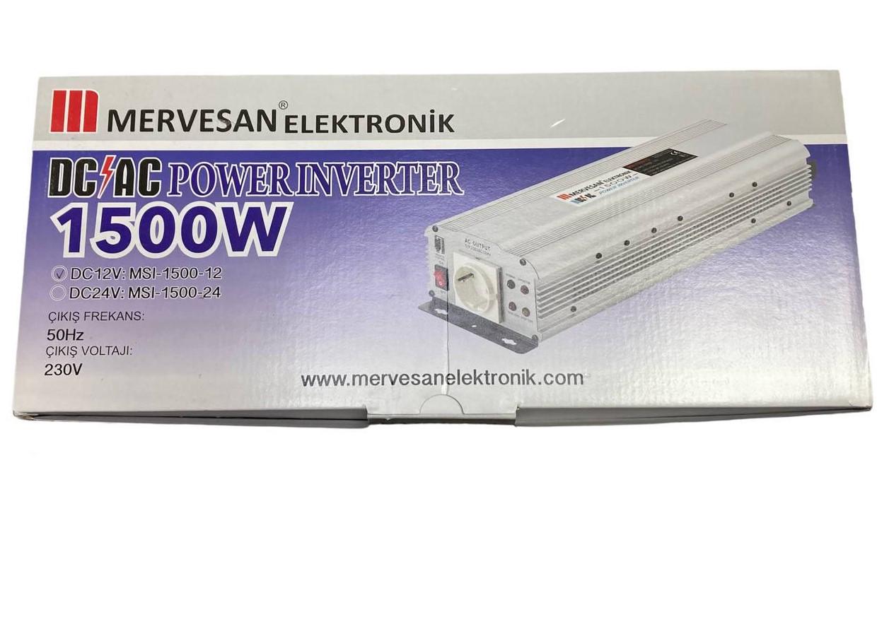 Преобразователь автомобильного тока Mervesan 1500 W 12-220 V (5373473) - фото 3