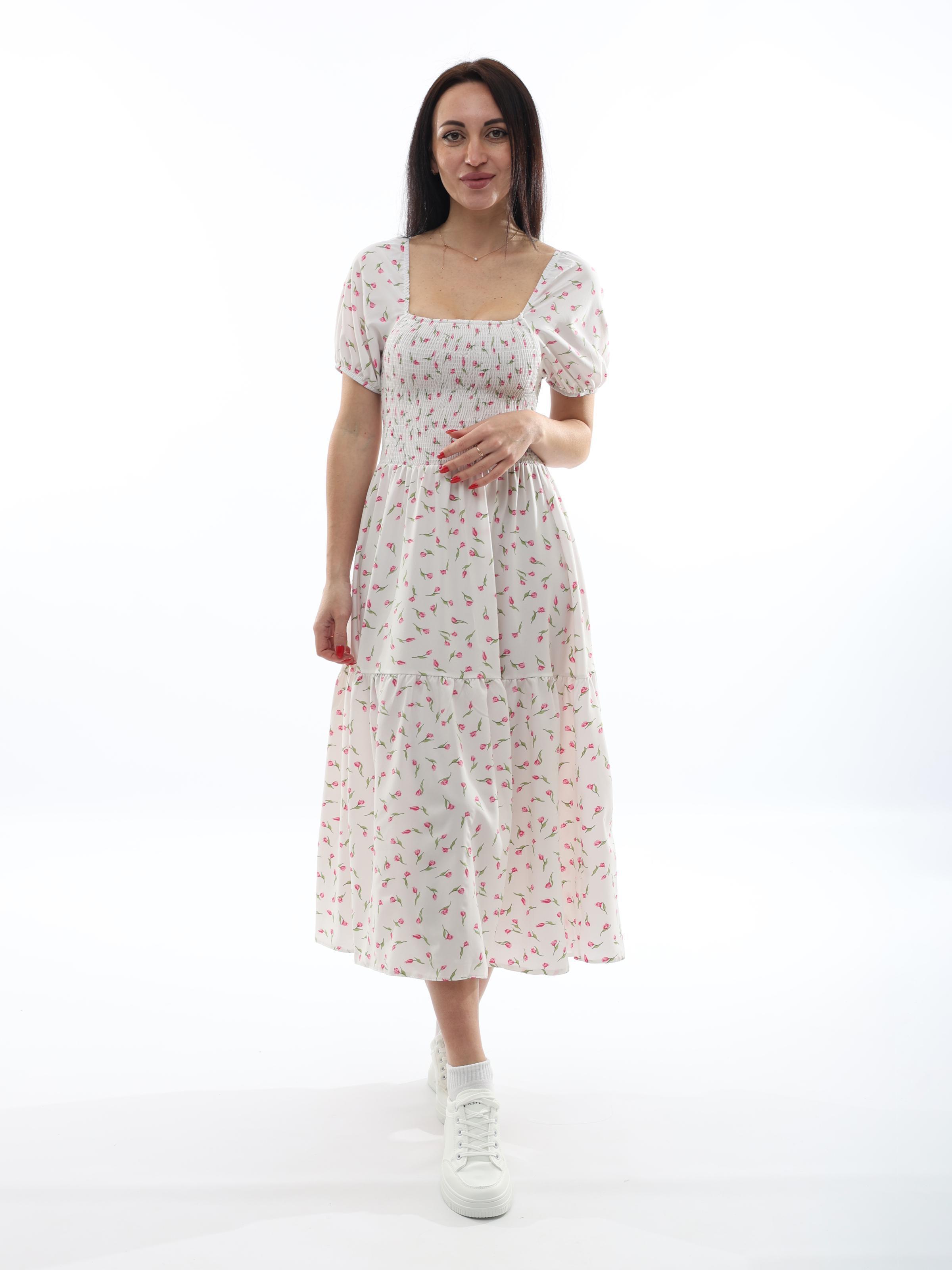 Платье женское СТИЛЬ-В р. 48 Белый (278514-48) - фото 1