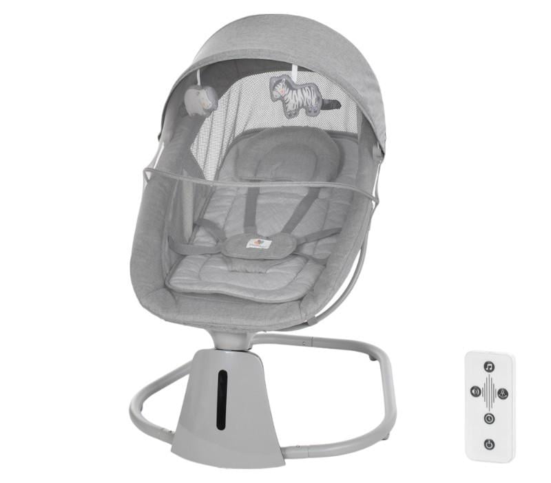 Укачивающий центр детский Mastela 8018 с москитной сеткой из комбинированных материалов на пульте управления 71х68х84 см Темно-серый (150-7-8018)