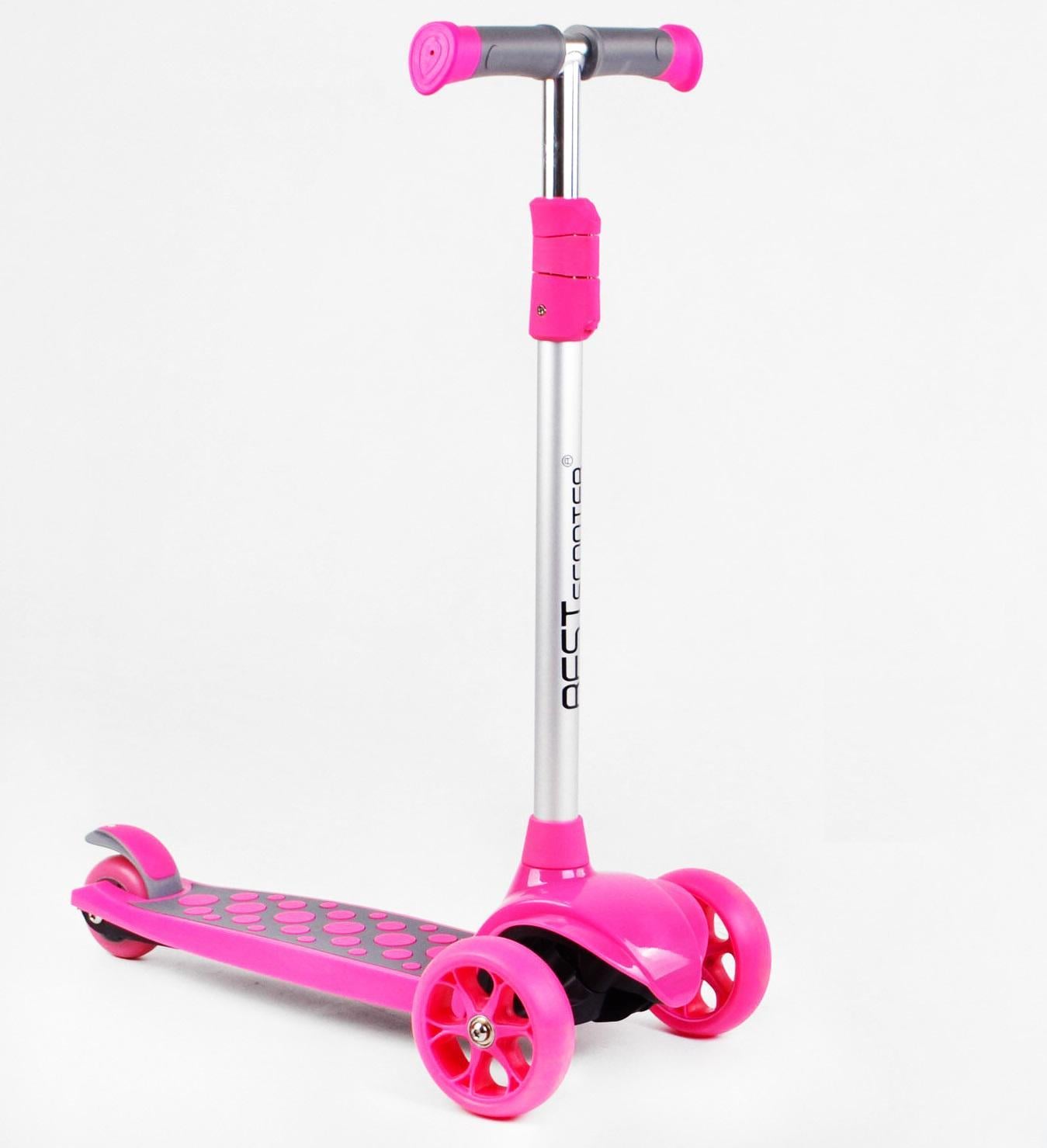 Самокат трехколесный Maxi съемный руль Pink/Grey (114442)