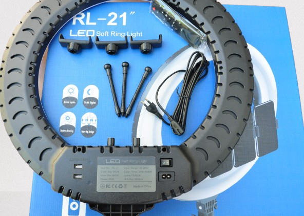 Кольцевая лампа светодиодная RL-21 со штативом 54 см (2472511832) - фото 8 Кольцевая лампа светодиодная RL-21 со штативом 54 см (2472511832) - фото 8