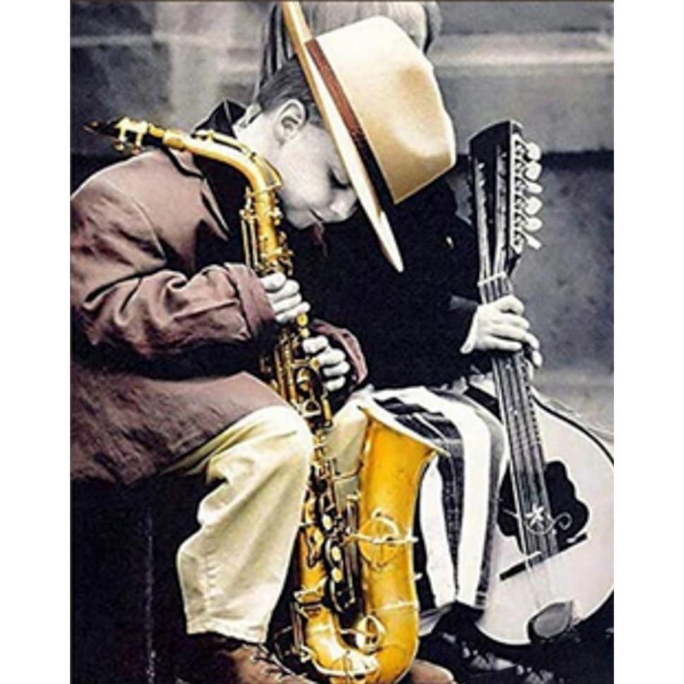 Алмазна мозаїка Strateg Музикант з дитинства 30х40 см Різнокольоровий (VM-127-A-297)