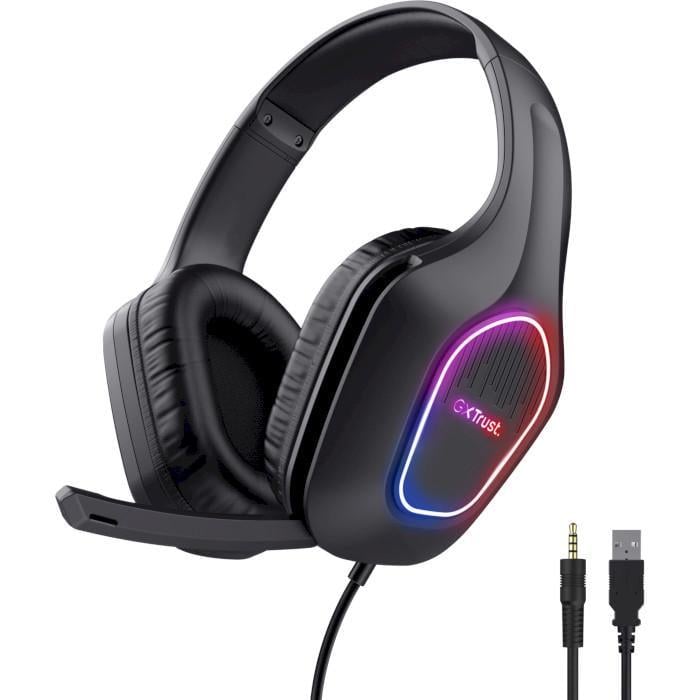 Гарнитура игровая Trust Gaming GXT 416 Zirox LED Black (25331)