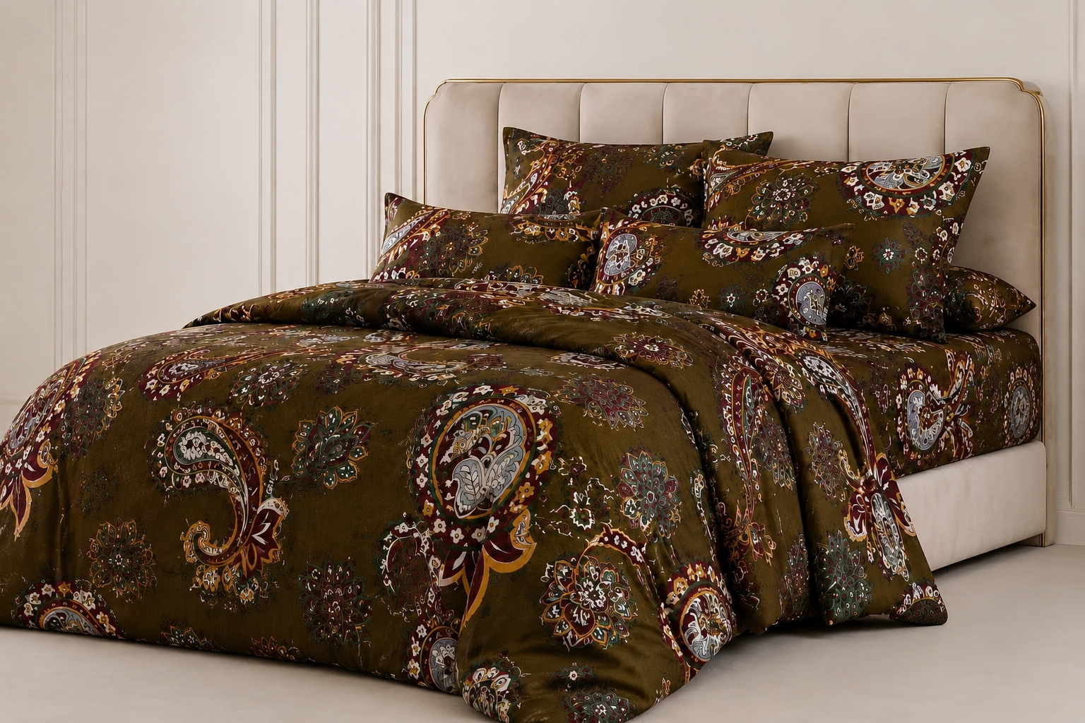 Комплект постільної білизни Paisley євро 240х220 см полісатин (KP-SP135-P1/Е)