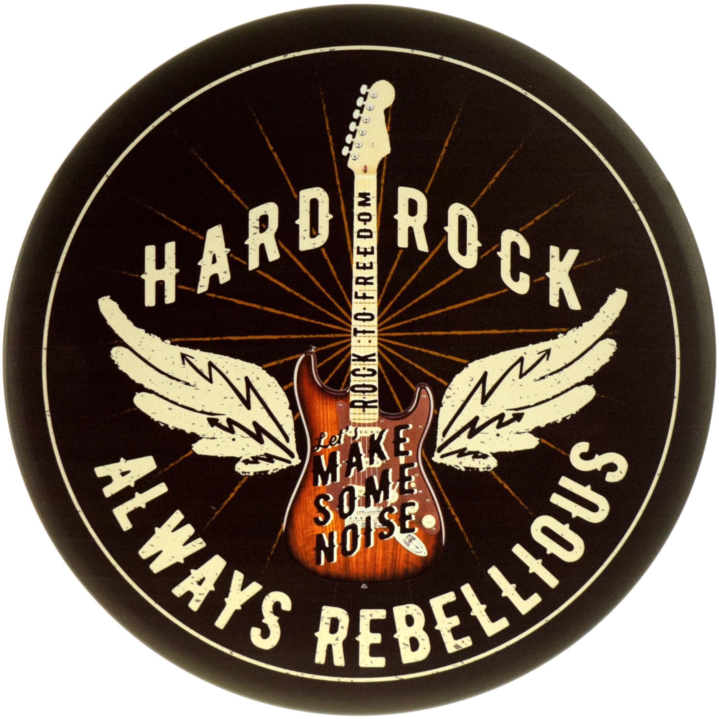 Табличка металлическая "Hard Rock Always Rebellious" 30 см (ms-104140)