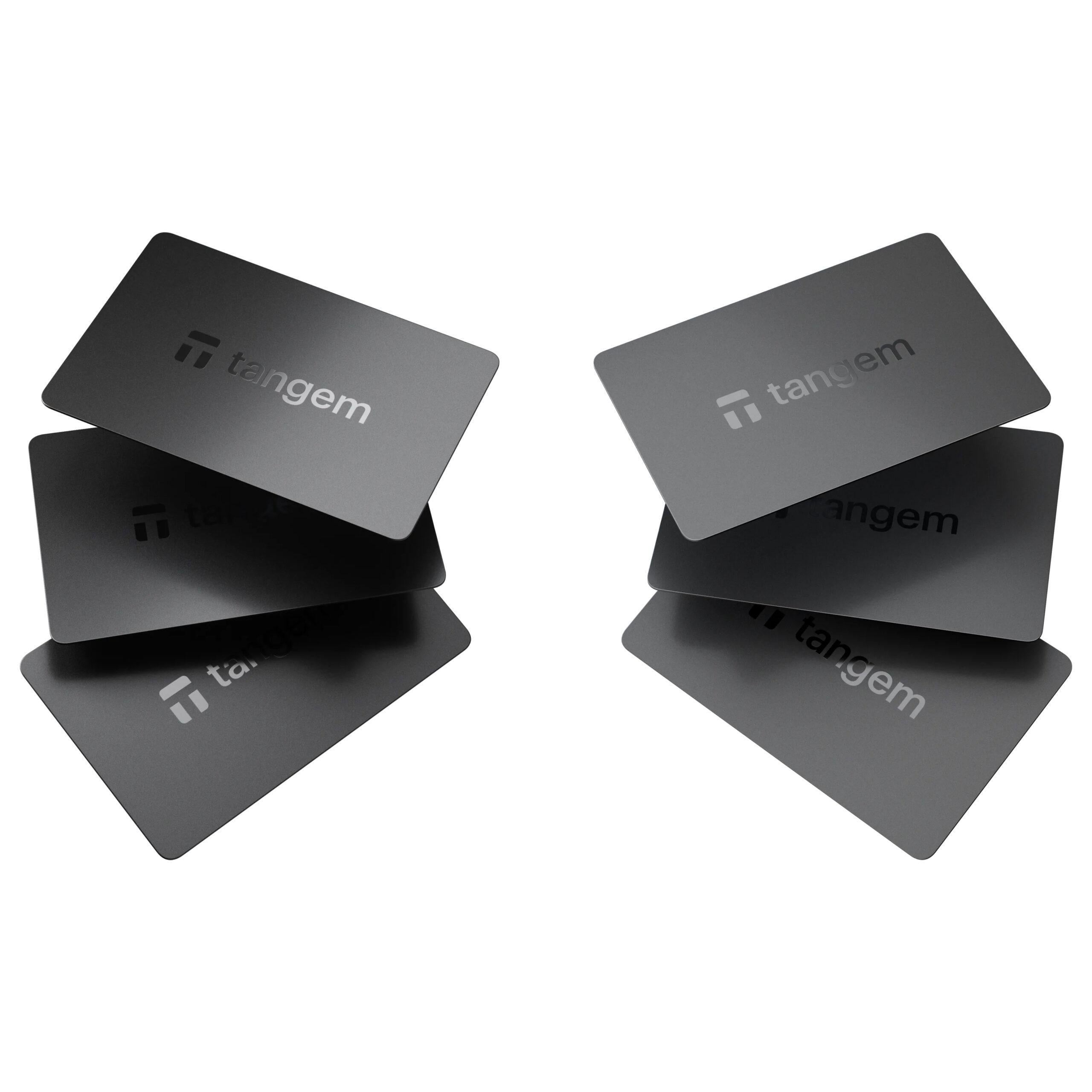 Набор карточек-кошельков для криптовалют Tangem Wallet Family Pack 6 шт. Black (33987462)