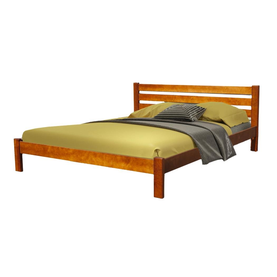 Кровать двуспальная Мікс Меблі Инсайд 160х200 с ламелями из натурального дерева Каштан без матраса Кровать двуспальная Мікс Меблі Инсайд 160х200 с ламелями из натурального дерева Каштан без матраса