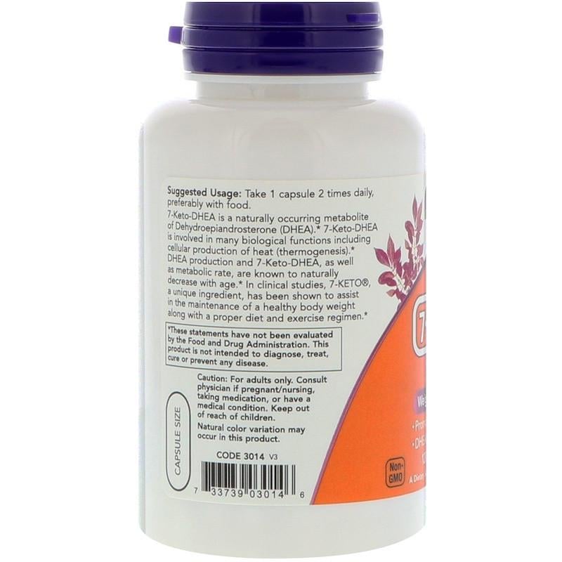Дієтична добавка NOW Foods 7-KETO 100 мг 120 капсул (1031468607) - фото 3
