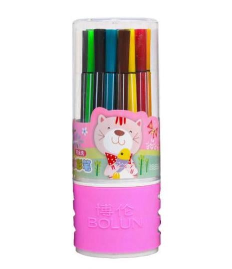 Фломастери дитячі в тубусі 1668-24-P 24 кольори (RLT14708)