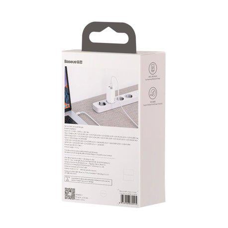 Зарядное устройство сетевое BASEUS GaN2 Lite Quick Charger 65W 1Type-C + 1USB White (CCGAN2L-B02) - фото 6 Зарядное устройство сетевое BASEUS GaN2 Lite Quick Charger 65W 1Type-C + 1USB White (CCGAN2L-B02) - фото 6