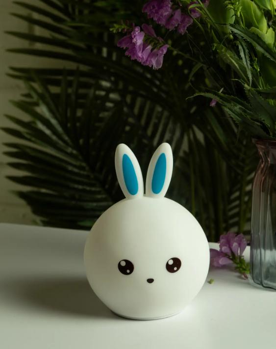 Светильник детский Rabbit Silicone Lamp LY-271 RGB беспроводной сенсорный 1200мА/ч Голубой - фото 3