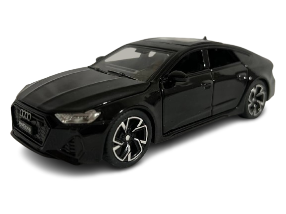 Машинка инерционная металлопластиковая Audi RS7 Sportback 1:32 с светло-звуковыми эффектами Черный (1618)