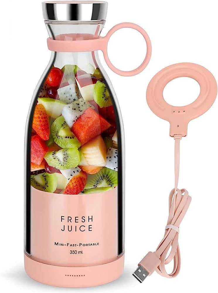 Блендер для полосы мини Prime Sport FRESH JUICE портативный беспроводной 350 мл Розовый (386015)