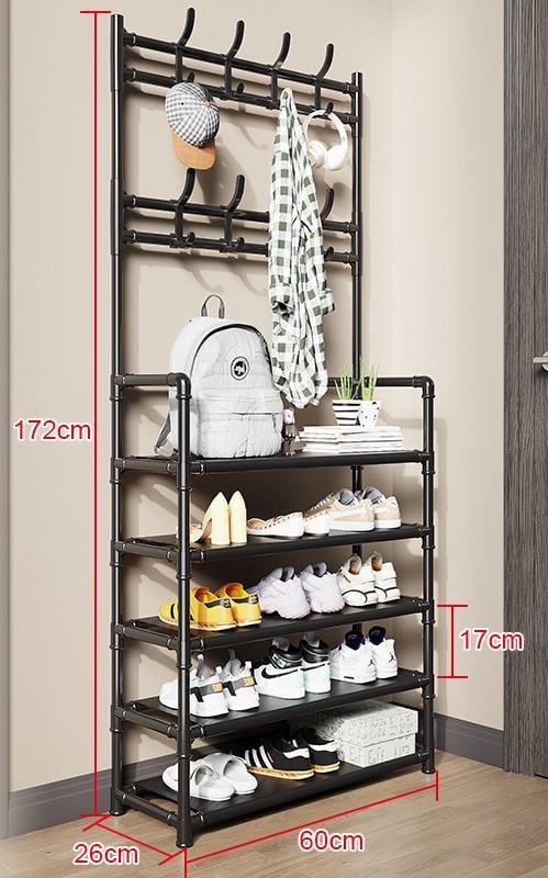 Вішалка для одягу Multifunctional Shoe&Hat Rack 65x26x153 см - фото 6