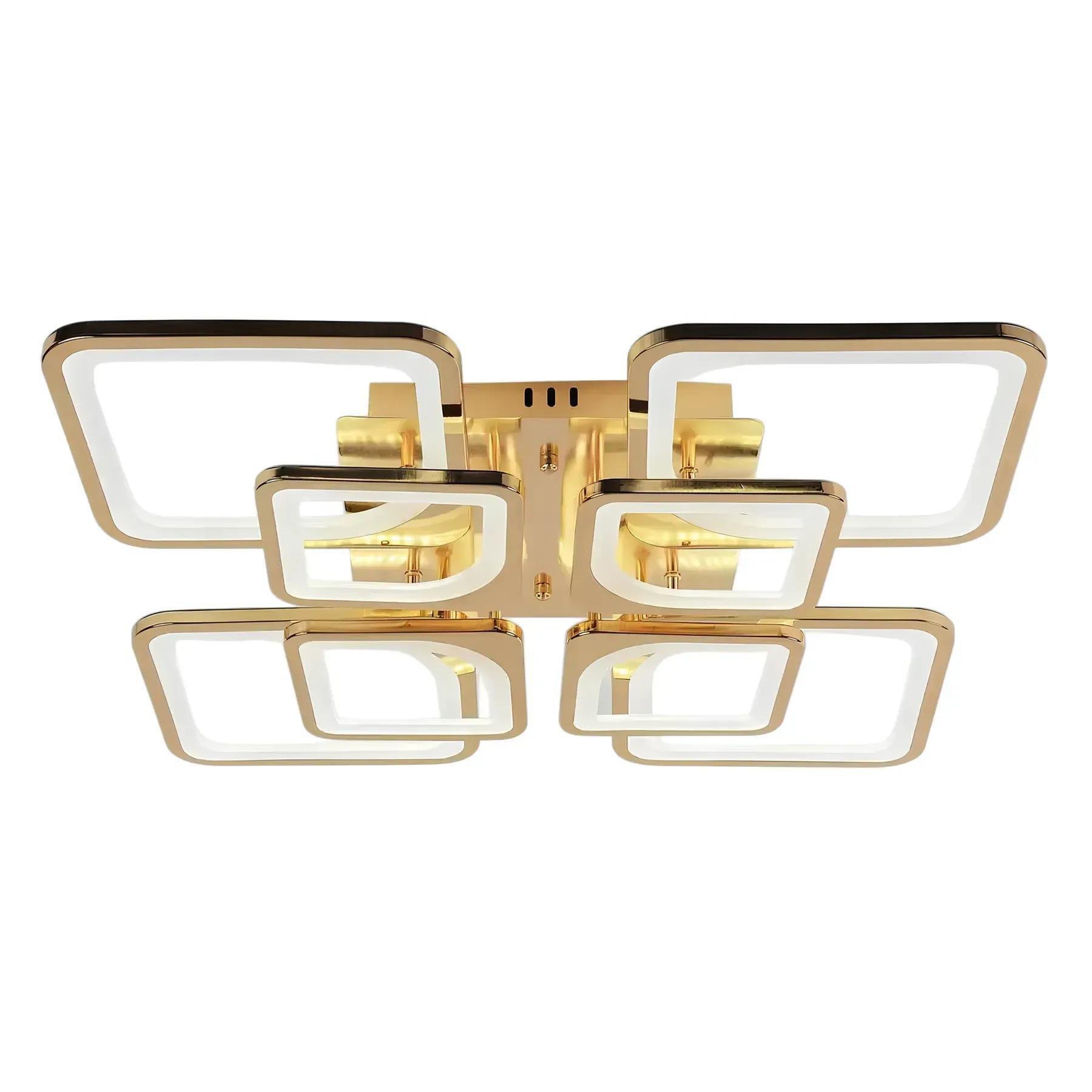 LED-люстра стельова Valeso V-K39047-4+4 GD з пультом 280W (28687293)