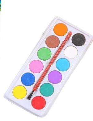 Краски акварельные с кисточкой 12 шт. (WW00546ST)