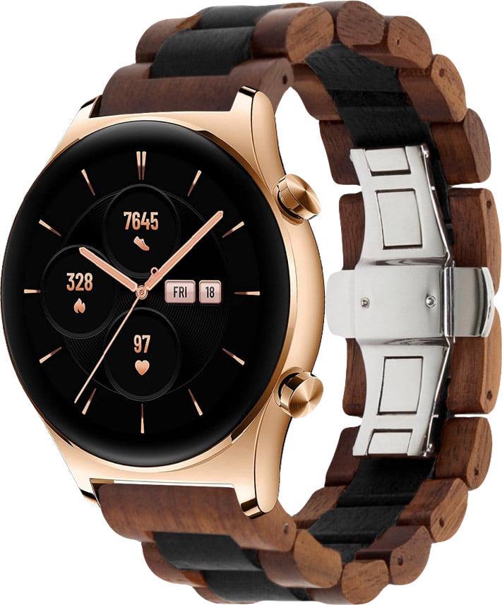 Ремешок деревянный WoodLock для Honor Watch GS 3 Black Brown (38692-26)