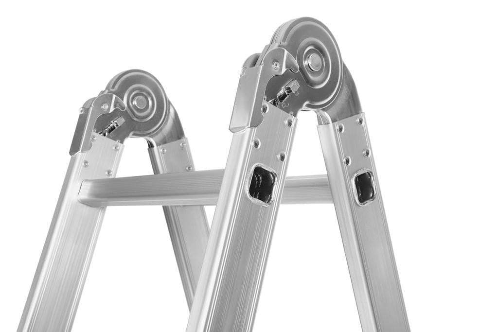 Драбина-трансформер алюмінієва Kraft&Dele KD4070 з платформою для дому саду та ремонту сходинки 4x3 (KD4070) - фото 8