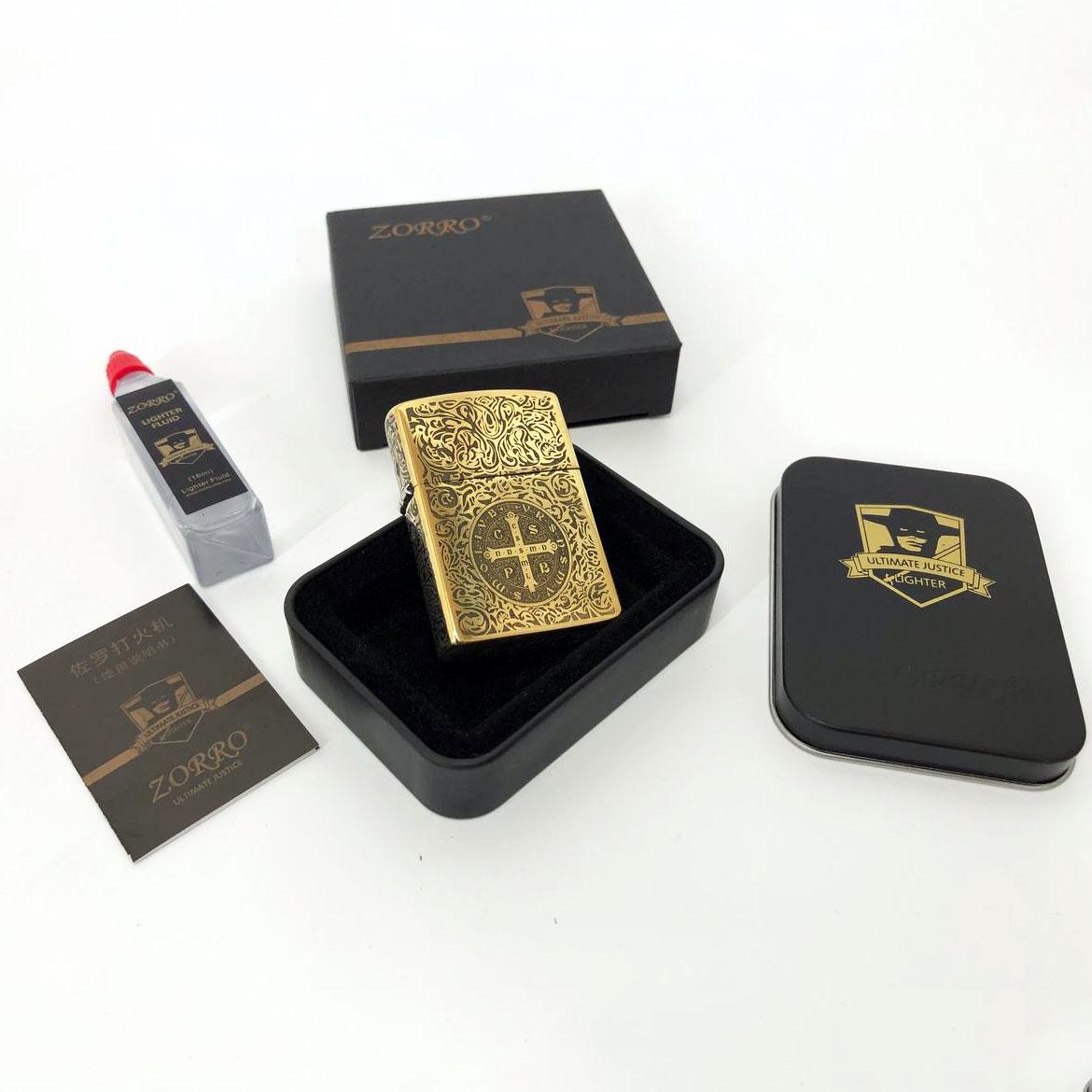 Набор для зажигалки бензиновая Zorro HL-303 Золото (310853) - фото 4 Набор для зажигалки бензиновая Zorro HL-303 Золото (310853) - фото 4